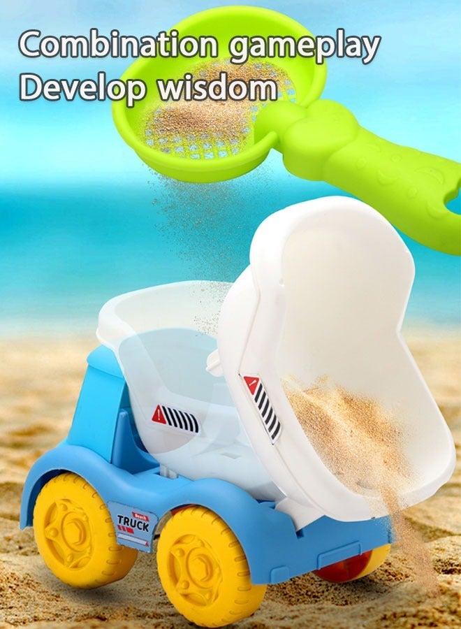 مجموعة ألعاب شاطئ قابلة للطي مكونة من 30 قطعة للأطفال الصغار والفتيات، مجموعة دلو رمل قابل للطي ومجارف مع قوالب رمل، ألعاب رمل للسفر للشاطئ، ألعاب صندوق رمل للأطفال الصغار من سن 3 إلى 10 سنوات - Image 4